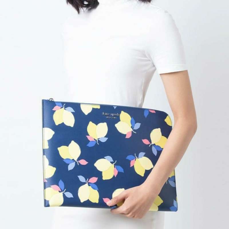 Jual Tas KATE SPADE Cameron Lemon Zest LZip Laptop Sleeve Lemon Blue
