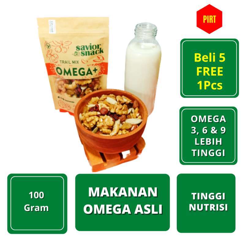 Jual MAKANAN SEHAT OMEGA+ SAVIOR SNACK SEHAT TRAIL MIX WALNUT, PILI