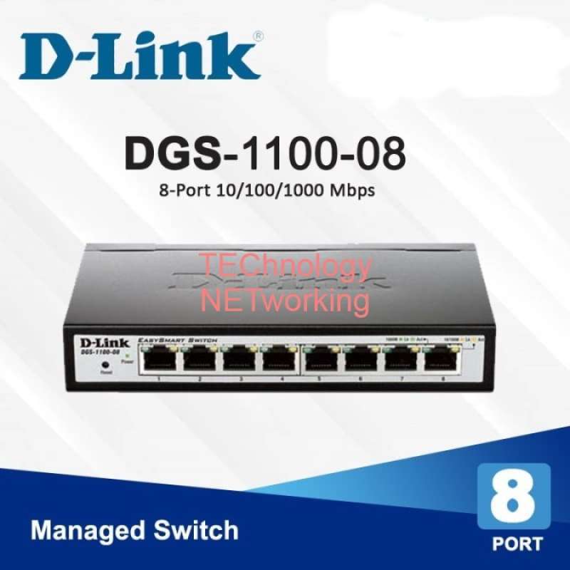 Jual DLink DLink DGS110008 8 Port EasySmart Managed Gigabit Switch