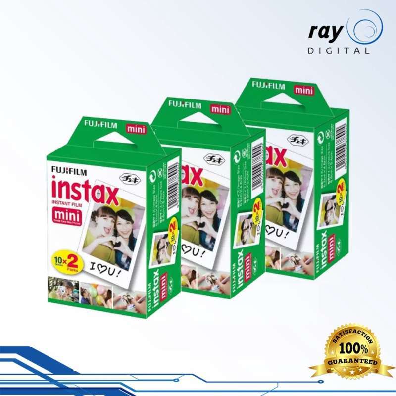 Jual Fujifilm Instax Mini Film Refill 2x10 Sheets Double Pack White