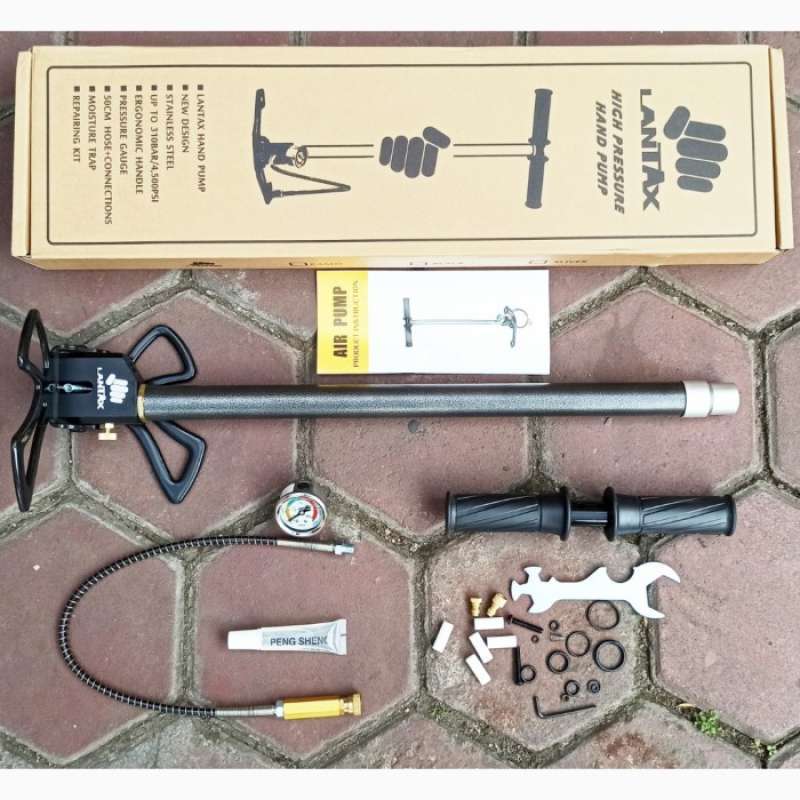 Promo Hand, Pump, Pompa, Pcp, Paint Ball,Airsoft, Filter Dalam, 4Stage