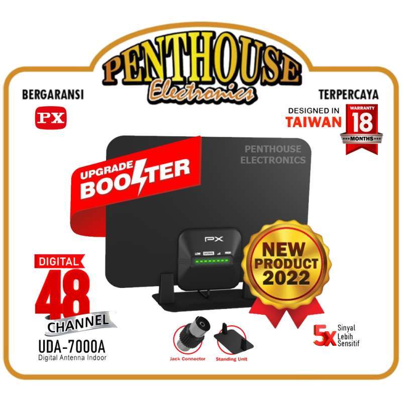 Jual PX UDA7000A Antena TV Digital Indoor Dinding DVBT2 + Booster di