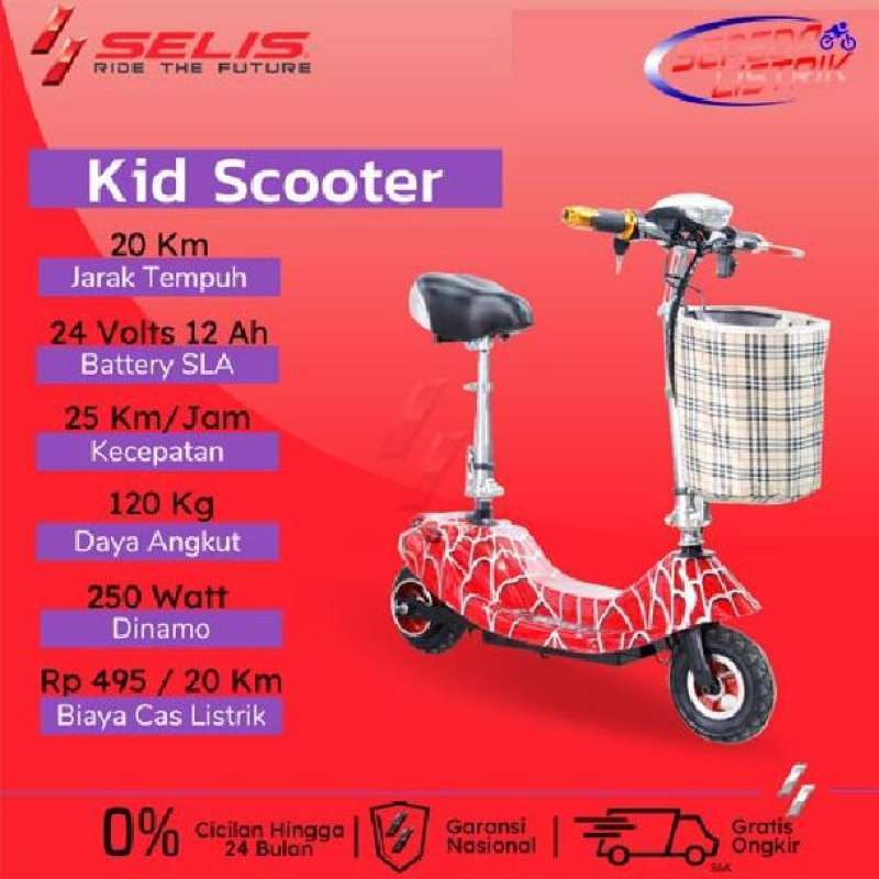 Jual Skuter Listrik Selis Kid Scooter di Seller Sepeda Listrik