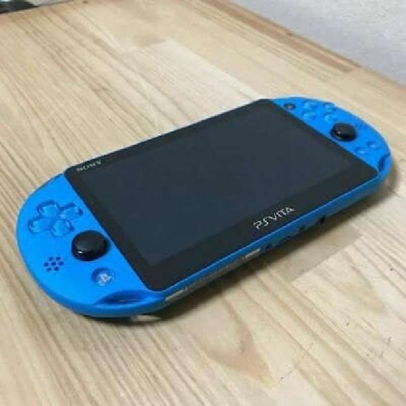 Jual PS Vita Slim PCH2006 CFW Enso Henkaku Aqua Blue 128GB 2nd MULUS