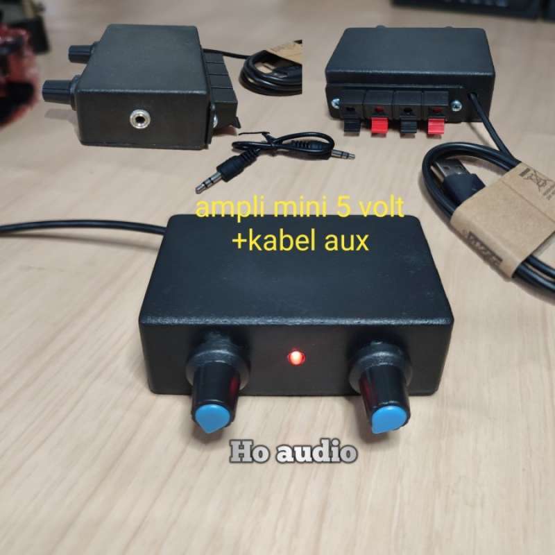 Promo Power amplifier mini 5 volt stereo 2 chanel ampli rakitan TERBAIK