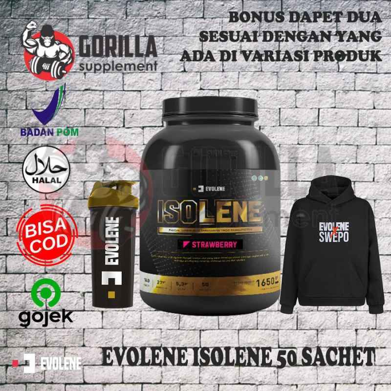 Jual Evolene Isolene 50 Sachet Whey Protein Isolate Isolene 50 Serving