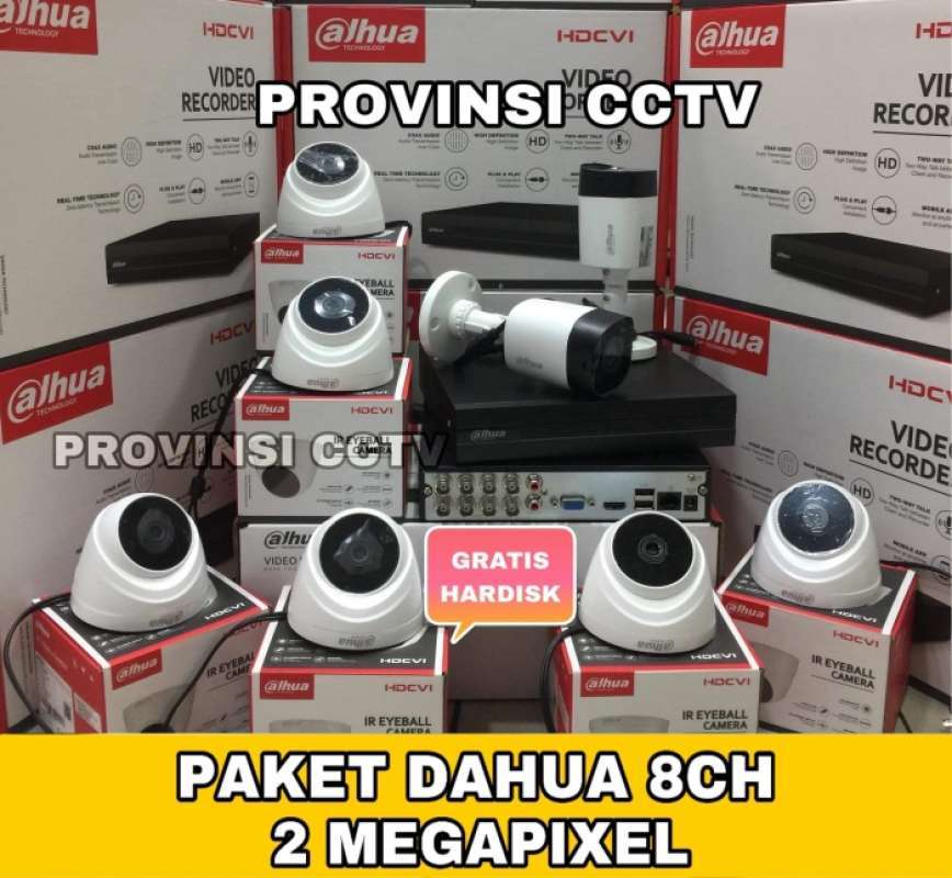 Promo Paket Cctv Dahua 8 Channel 2Mp Full Hd 1080P / Cooper Series Hdd ...