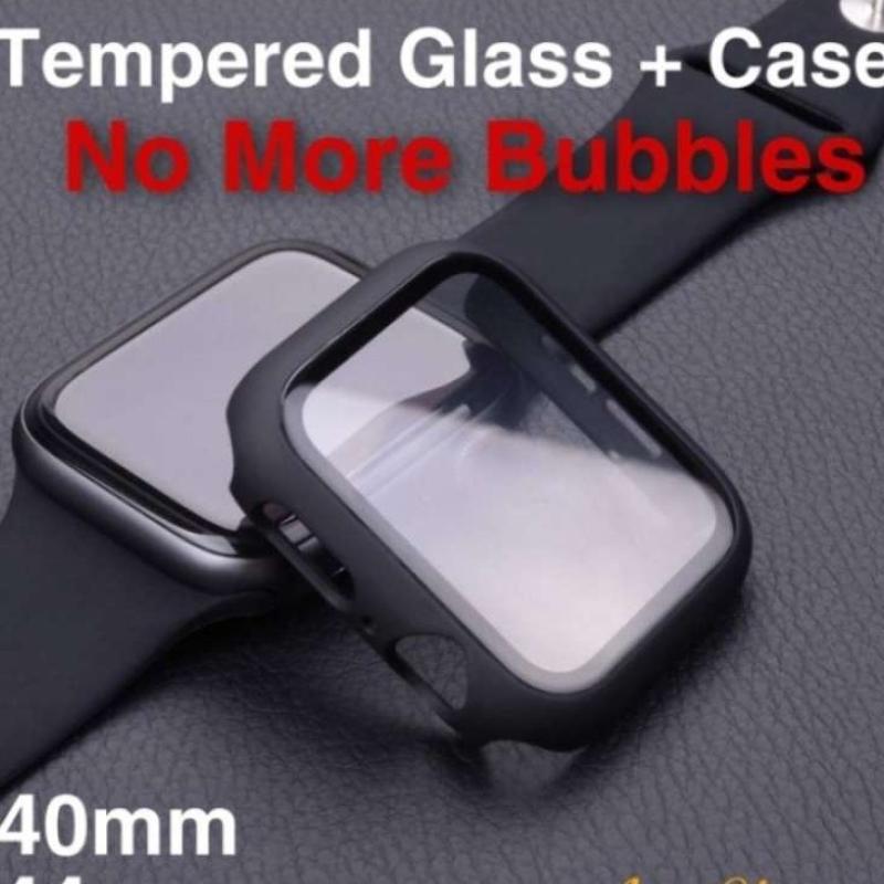 Jual Apple Watch Tempered Glass PC Case Full Front Cover Series SE 6 5