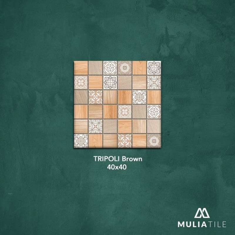 Jual KERAMIK 40X40 TRIPOLI BROWN MATT MULIA TILE di Seller Naura