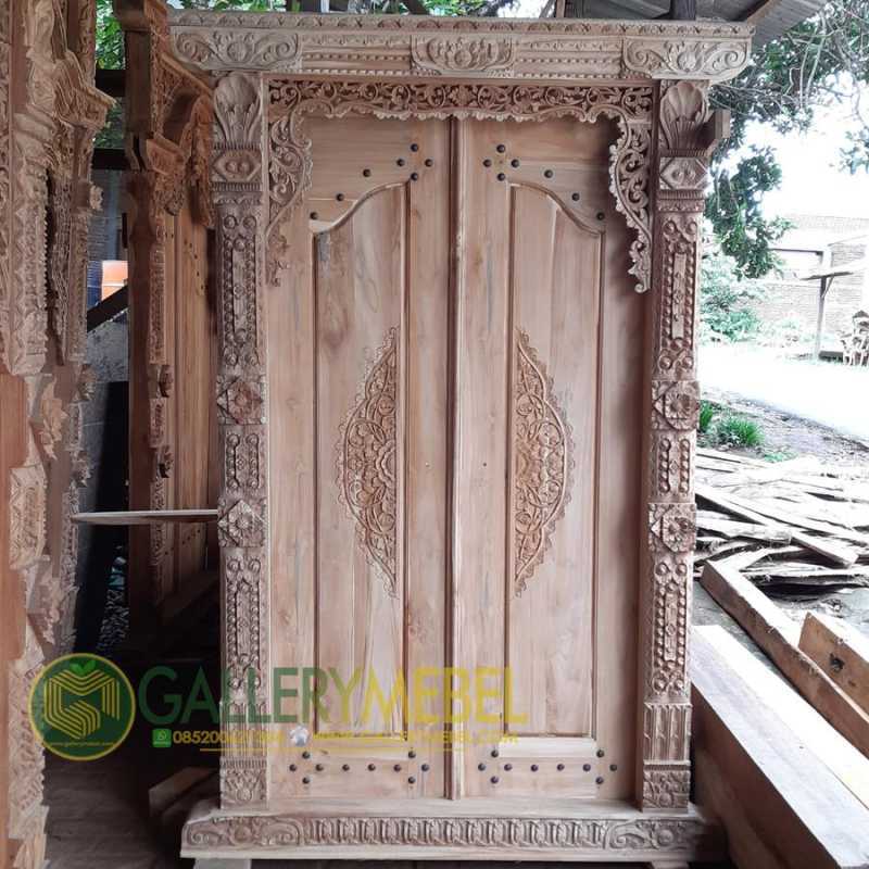 Jual Pintu Rumah / Pintu Gebyok Ukir / Set Pintu Gawangan Klasik Mewah