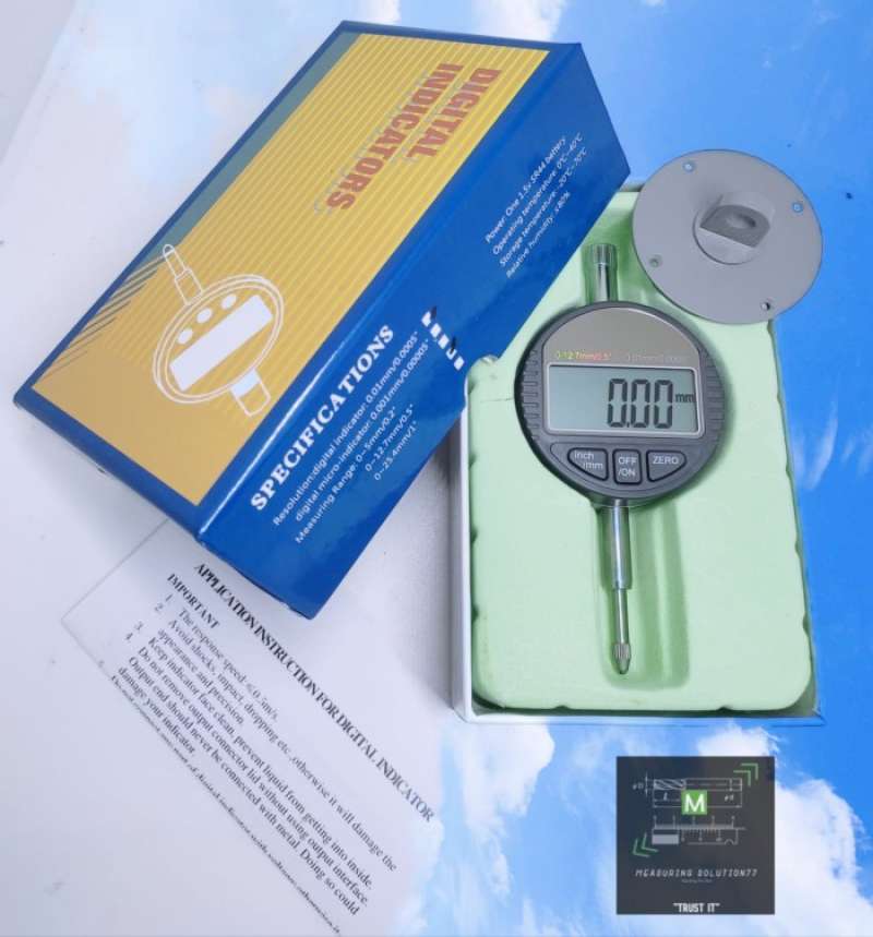 Promo digital indicator 0 12 7mm digital dial gauge 0 01mm indikator 