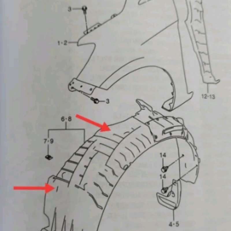 Jual Liner Fender / Lining Fender Depan All New Ertiga Original Di