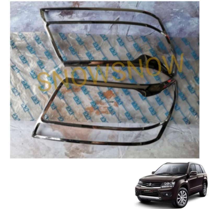 Promo Grand vitara head lamp garnish chrome lis cover lampu depan jsl