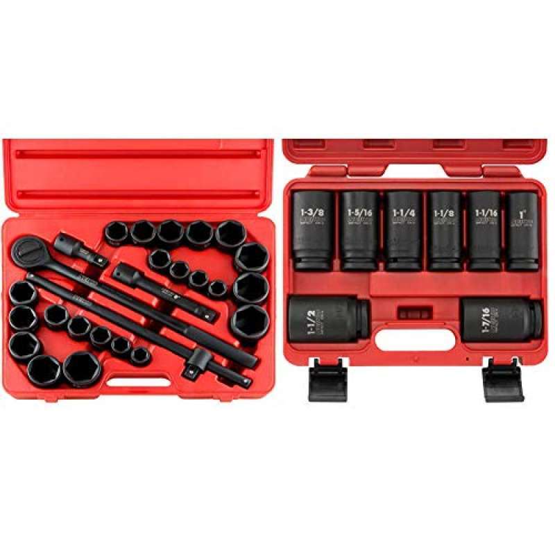 Promo Neiko 3/4 Drive Jumbo Master Impact Socket Set, 27 Piece Shallow