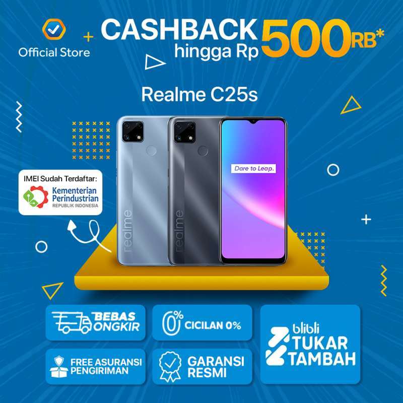 Jual Resmi Realme C25s 4GB 128GB Grey Blue - Blue di Seller Ponsel ...