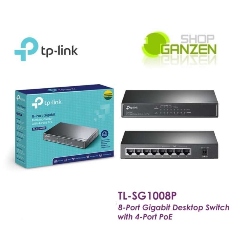 Promo Tp-Link Tl-Sg1008P 8-Port Gigabit Desktop Switch 4 Poe Ports ...