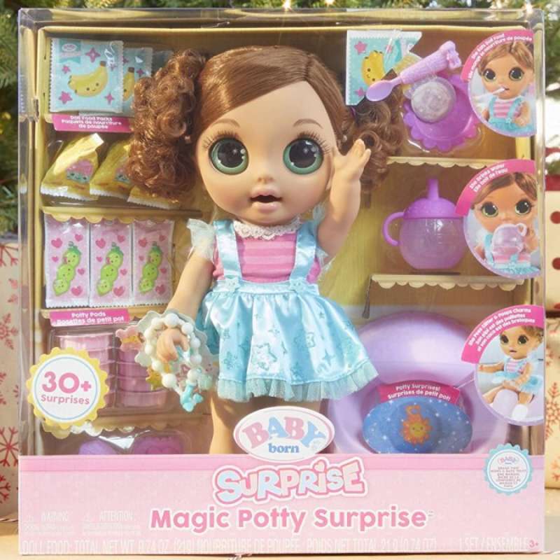 Promo Baby born Surprise Magic Potty Surprise Green Eyes Doll Diskon 23