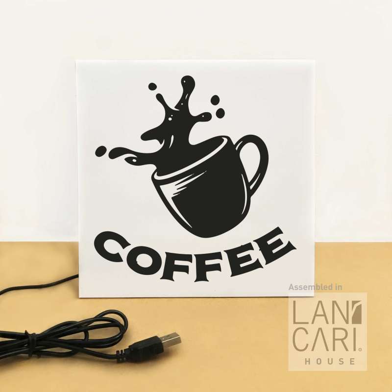 Jual Neon Box LightBox Coffee Resto Coffee Dinding Display Light Box