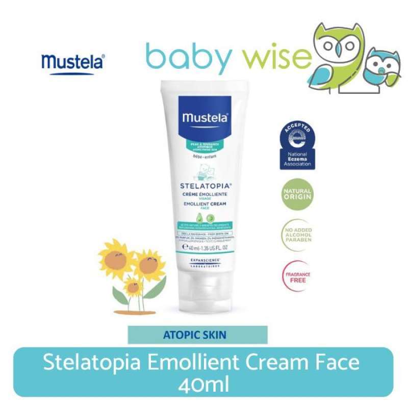 Promo Mustela Stelatopia Emollient Cream Face 40ml Diskon 9 di Seller
