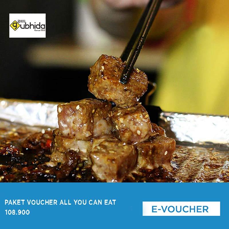 Promo Gubhida Korean BBQ Paket Voucher All You Can Eat EVoucher [Rp