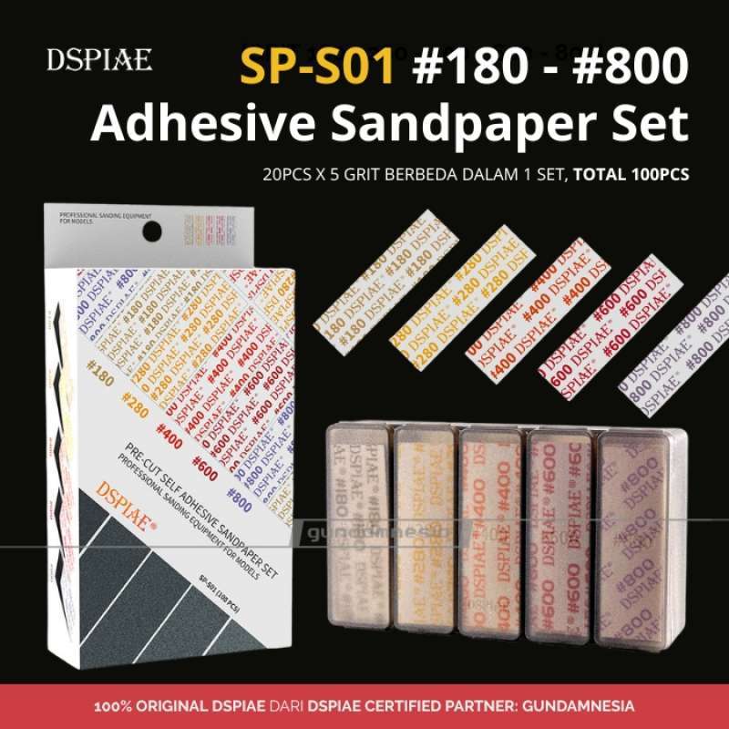 Jual DSPIAE SPS01 Sandpaper Set (Amplas Kertas / Sand Paper Model Kit