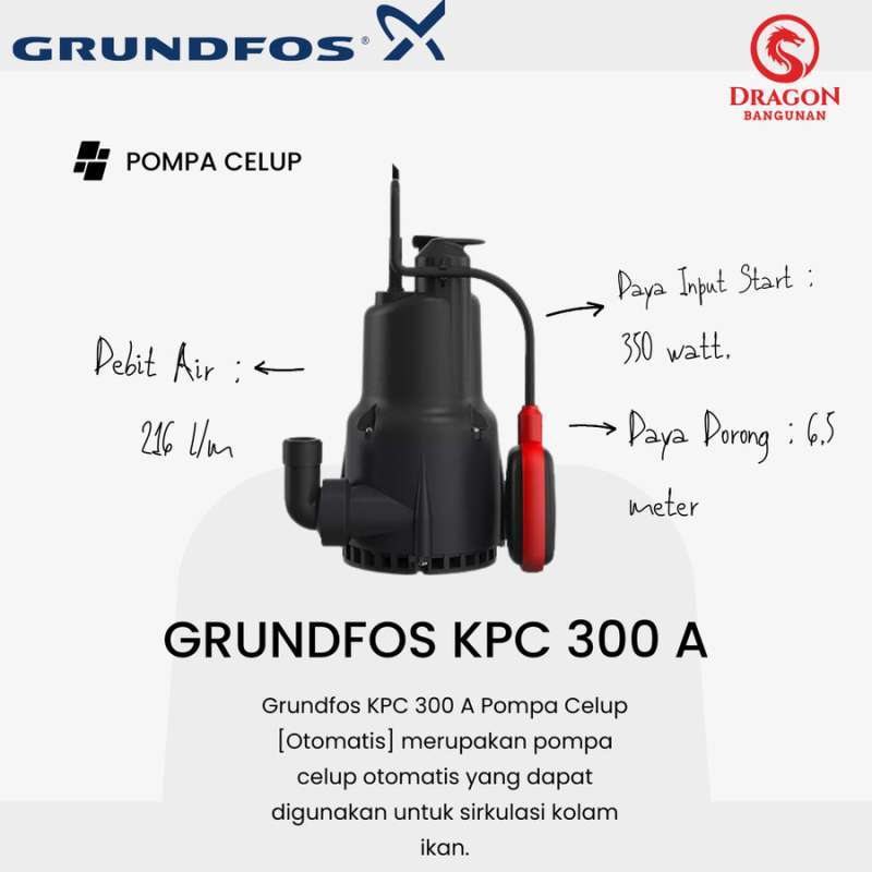 Jual Grundfos Pompa Celup KPC 300 A di Seller DRAGON BANGUNAN - Kota ...