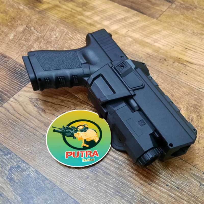 Jual Holster Glock 17 18 With Laser / Flashlight / Holster Glock 19 di