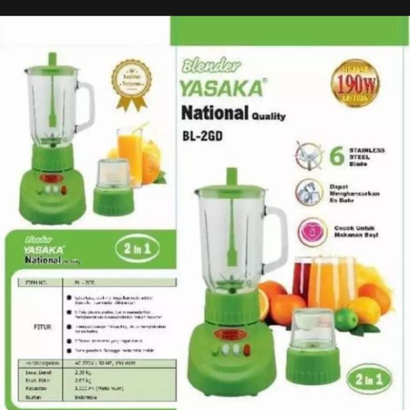 Promo Blender National Yasaka BL 2PC 1L 2in1 / Blender National Diskon