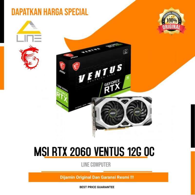 Jual MSI GeForce RTX 2060 VENTUS 12G OC | VGA RTX 2060 12GB GDDR6 di ...
