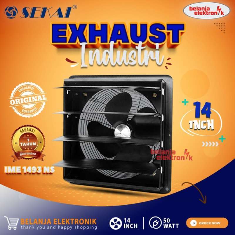 Jual SEKAI EXHAUST FAN DINDING INDUSTRI HEXOS 14 INCH IME 1493 NS di