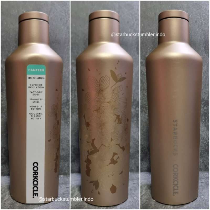 Jual Starbucks X Corkcicle Black Gold Silver CharcoalGrey Tumbler