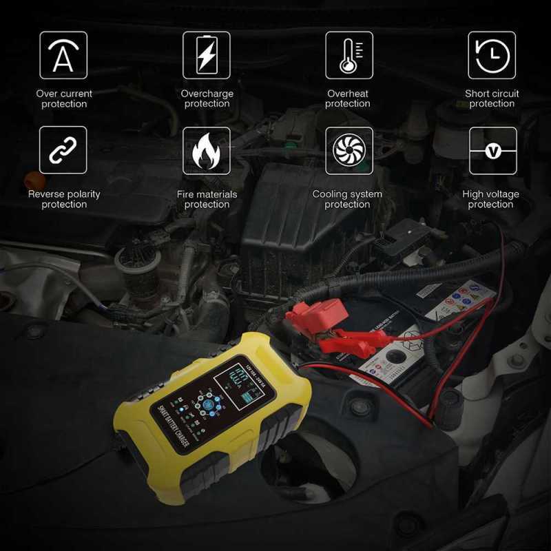 Jual GLO - FOXSUR Charger Aki Mobil Motor 12/24V 10A 6-180 Ah