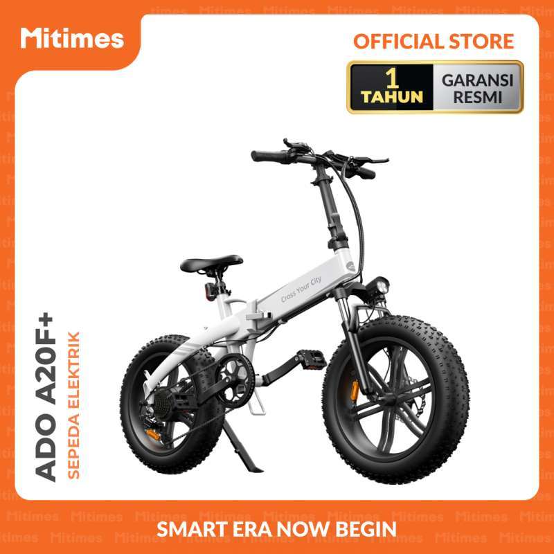 Jual ADO A20F+ Ebike-20 Inch Fat Tire Folding Electric Bike - White di ...