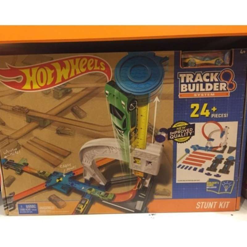 Jual Mainan Anak Hotwheels track builder system Stunt kit playset DLF28