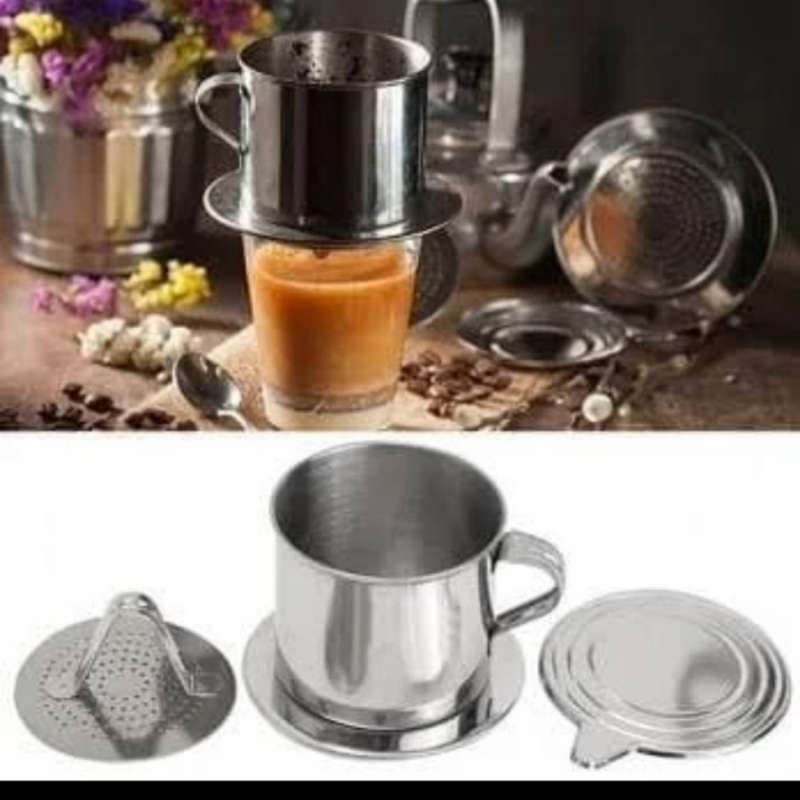 Jual Vietnam Drip Coffee Long Cam 50ML Mug Gelas Stainless Gagang