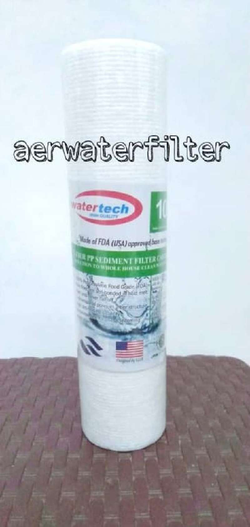 Jual Cartridge Filter Air / Sediment / Spun 10 10 micron Watertech di Seller AER WATER SHOP