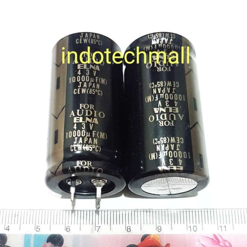2 PCS ELNA 10000UF 80V Audio Grade Electrolytic Capacitors – Made In Japan – 85°C