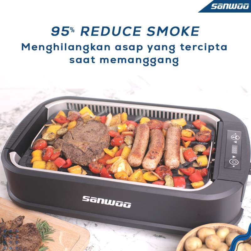 Promo Sanwoo Digital Smokeless Indoor Bbq Grill Sg3535 Diskon 56 Di