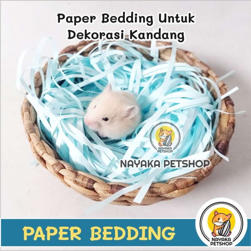Jual Paper Bedding 100 gr Dekorasi Kandang Alas Kandang Hamster Serutan