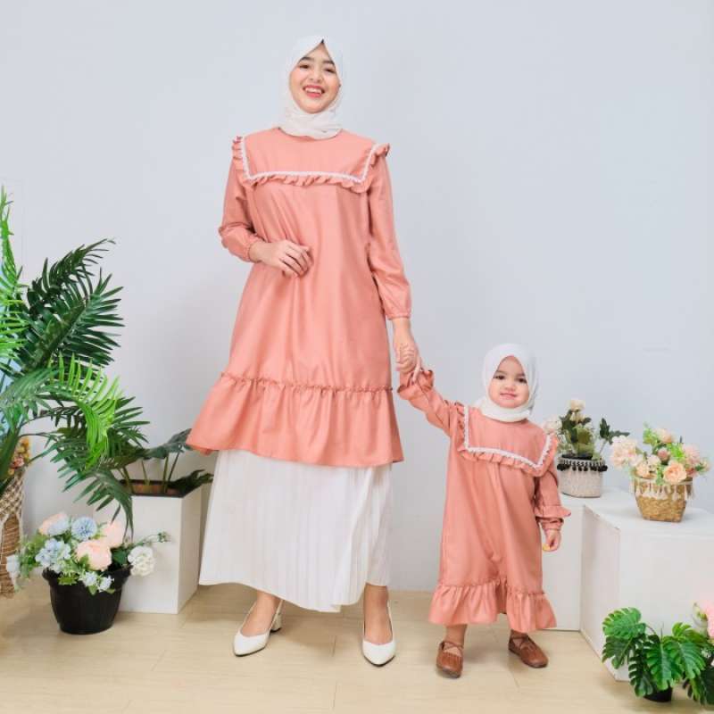 Jual Tunik Couple Ibu dan Anak Baju Kembaran Ibu dan Anak Perempuan di
