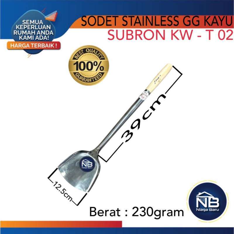 Jual Sodet Spatula Stainless Gagang Kayu Jumbo Subron Kwt 02 Di Seller