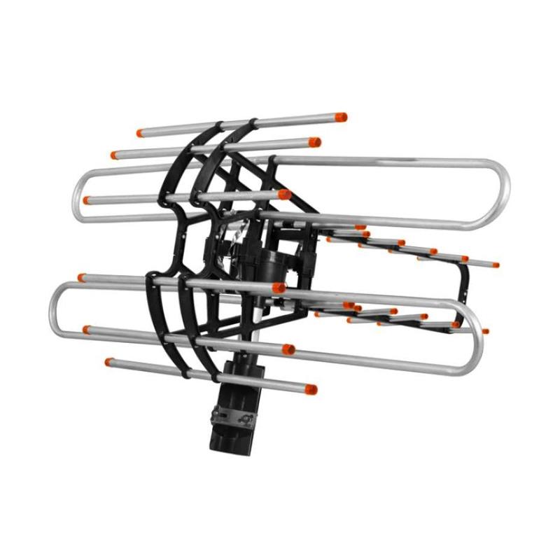 Jual AK Antena TV Luar dengan Remote Booster + Free Kabel 10 m HITAM