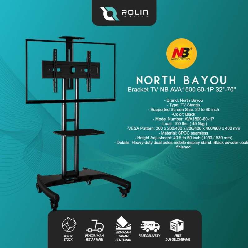 Jual Standing Bracket NORTH BAYOU NB AVA1500-60-1P 32-70INCH-Layar ...