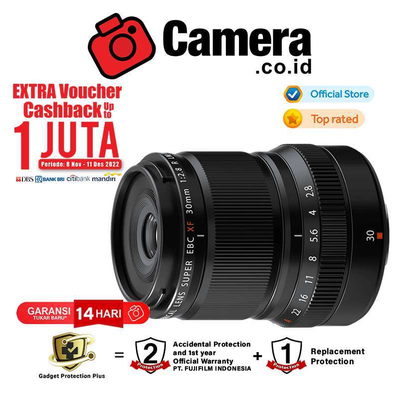 Jual CAMERA.CO.ID - FUJINON XF30mm / XF 30mm f/2.8 R LM WR Macro Lens