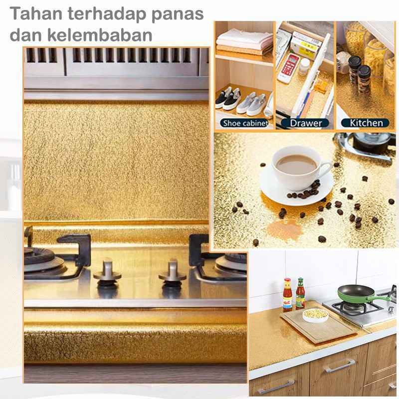 Jual Alumunium Foil Wallpaper Stiker Dinding Gold Dan Silver Embos