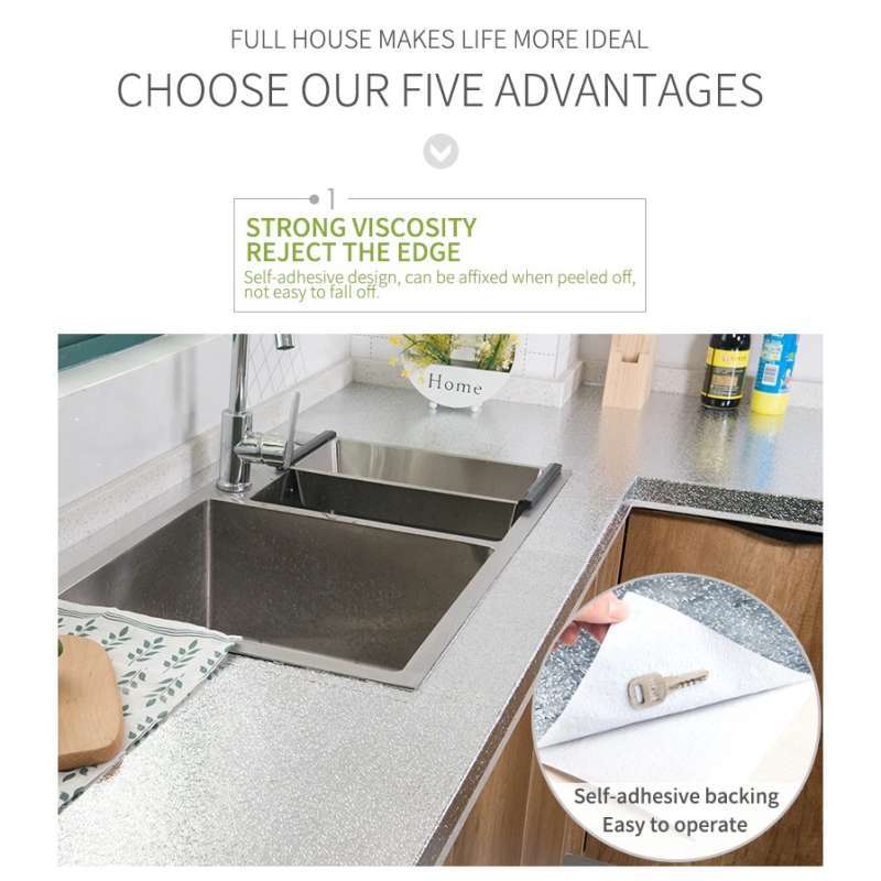 Jual Alumunium Foil Wallpaper Stiker Dinding Gold Dan Silver Embos