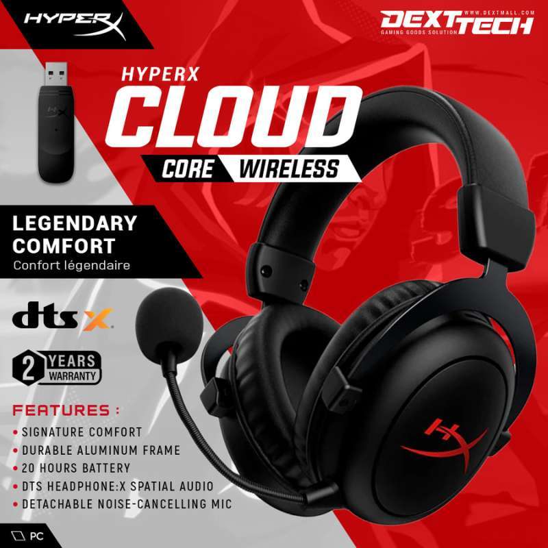 Jual HyperX Cloud Core Wireless Gaming Headset di Seller DEXT ...