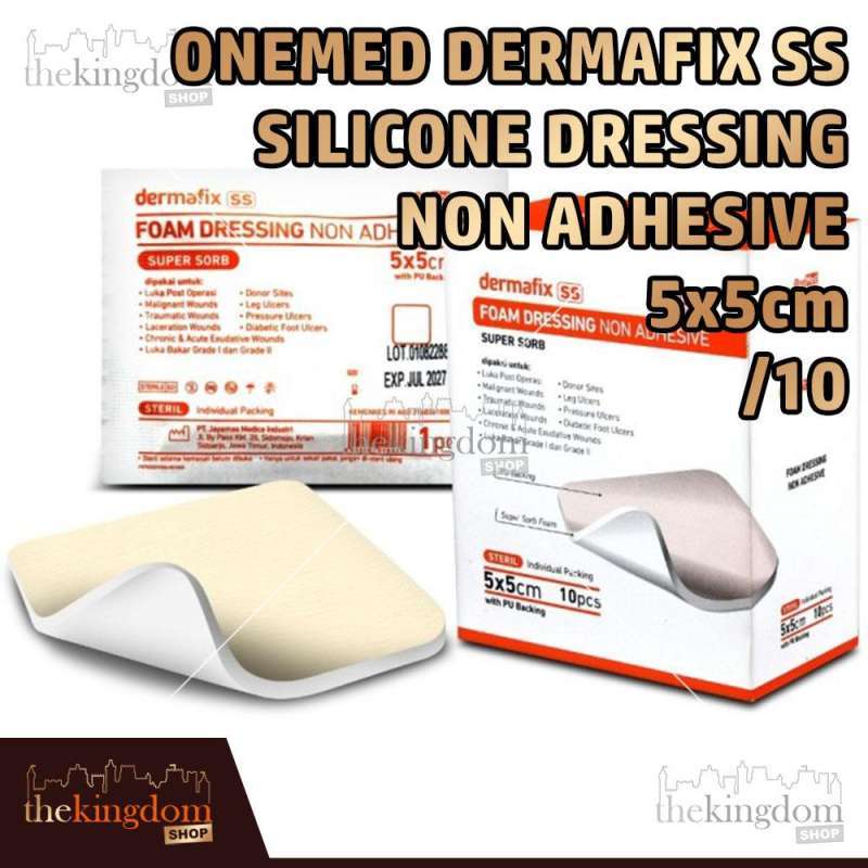 Promo Onemed Dermafix SS 5x5cm Foam Dressing Non Adhesive Plaster