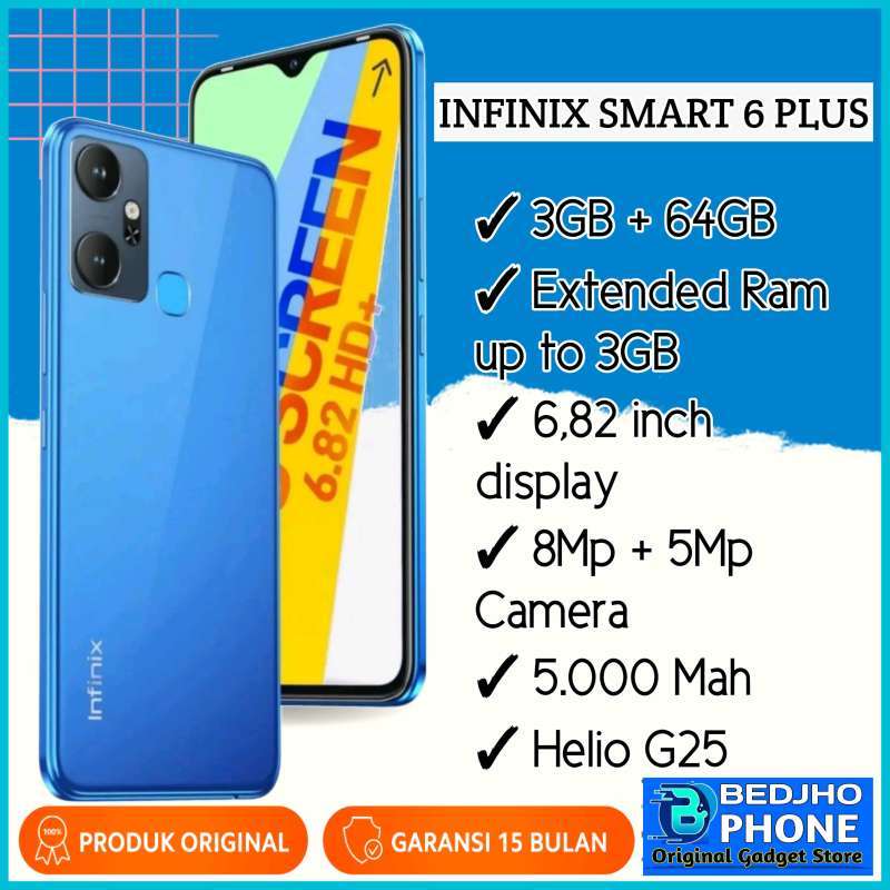 Jual Infinix Smart 6 Plus 3/64gb Garansi Resmi Di Seller Bedjho Phone ...