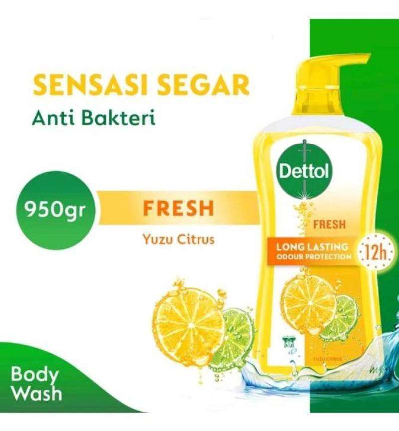 Jual Dettol Antibacterial Body Wash Fresh Yuzu Citrus [950 mL] di